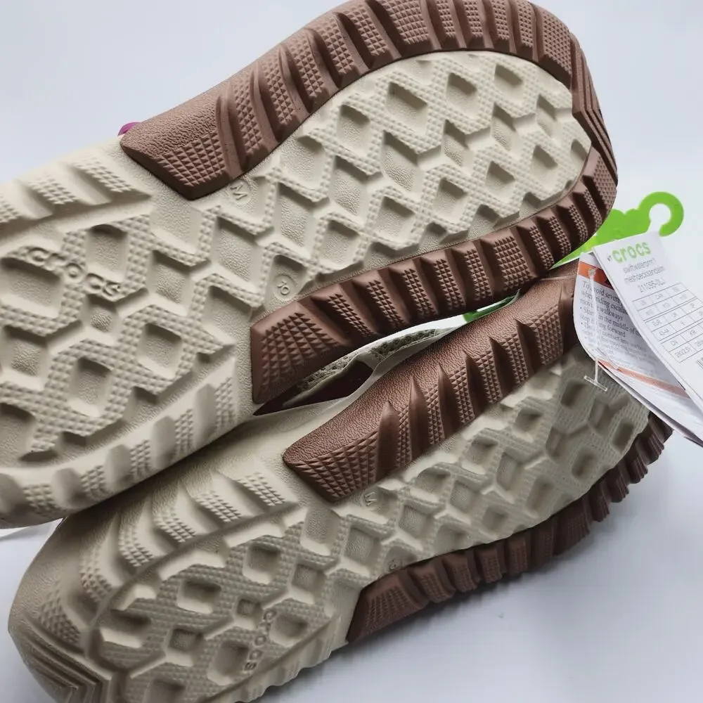Men’s Size 10 Crocs Deck Sandal Swiftwater Mesh Upper Lightweight Beige 211095